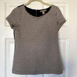 Banana Republic Checkered Short Sleeve Blouse
